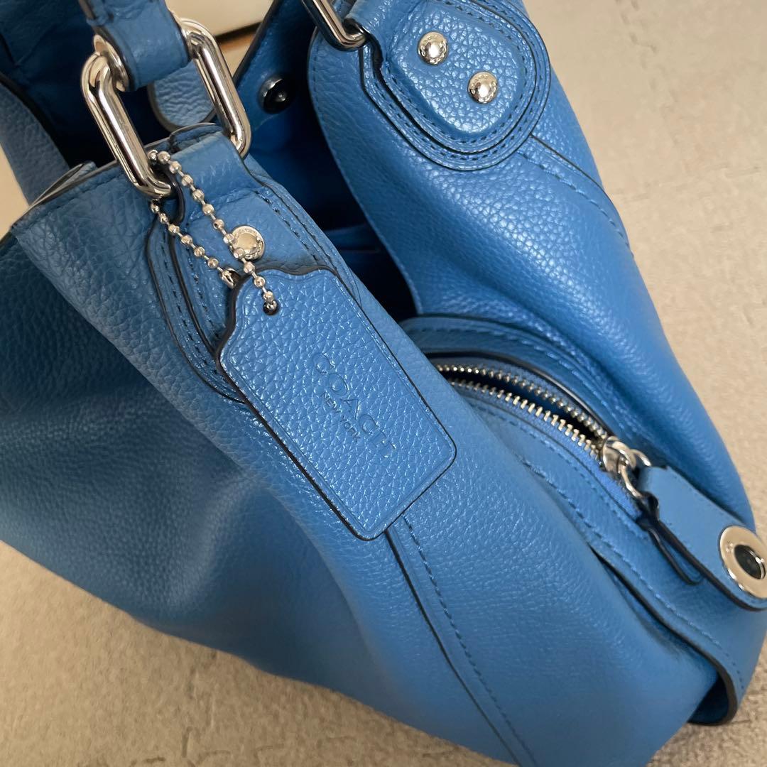 COACHレディースバッグ　ブルー