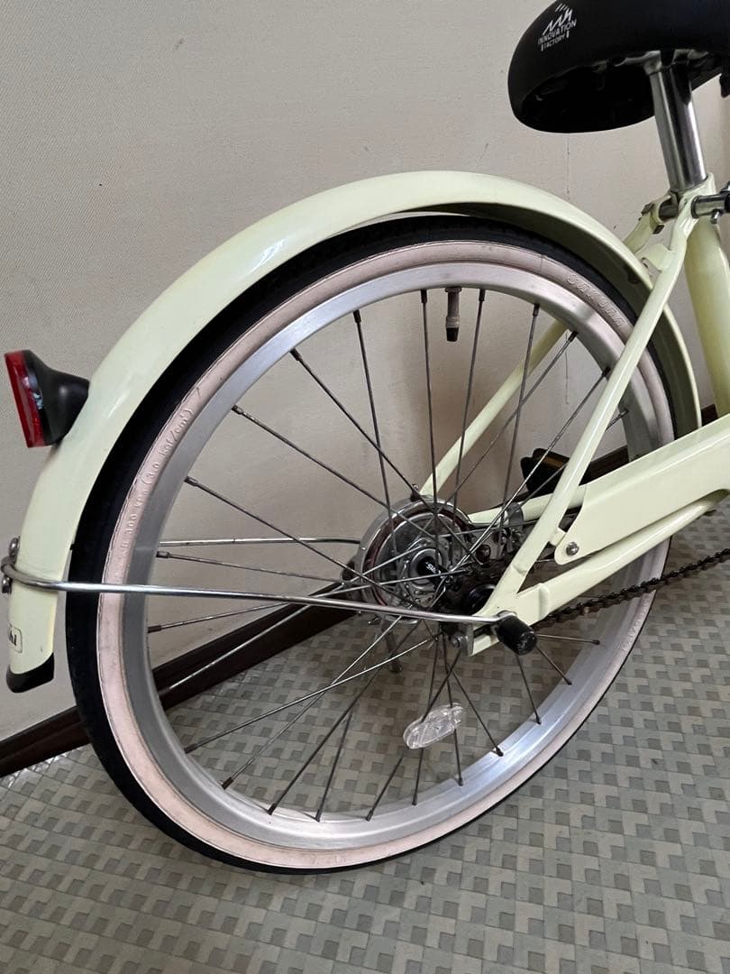 20インチ 自転車 ビーチクルーザー アイボリー【手渡しor配送】