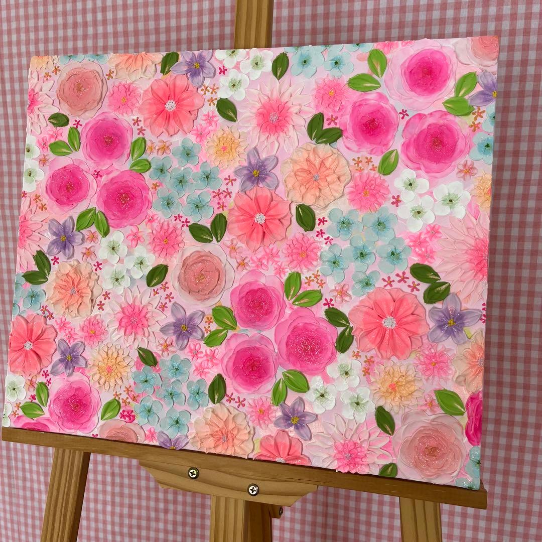 テクスチャーアート　ボタニカル フラワーアート 花図鑑 フランフラン