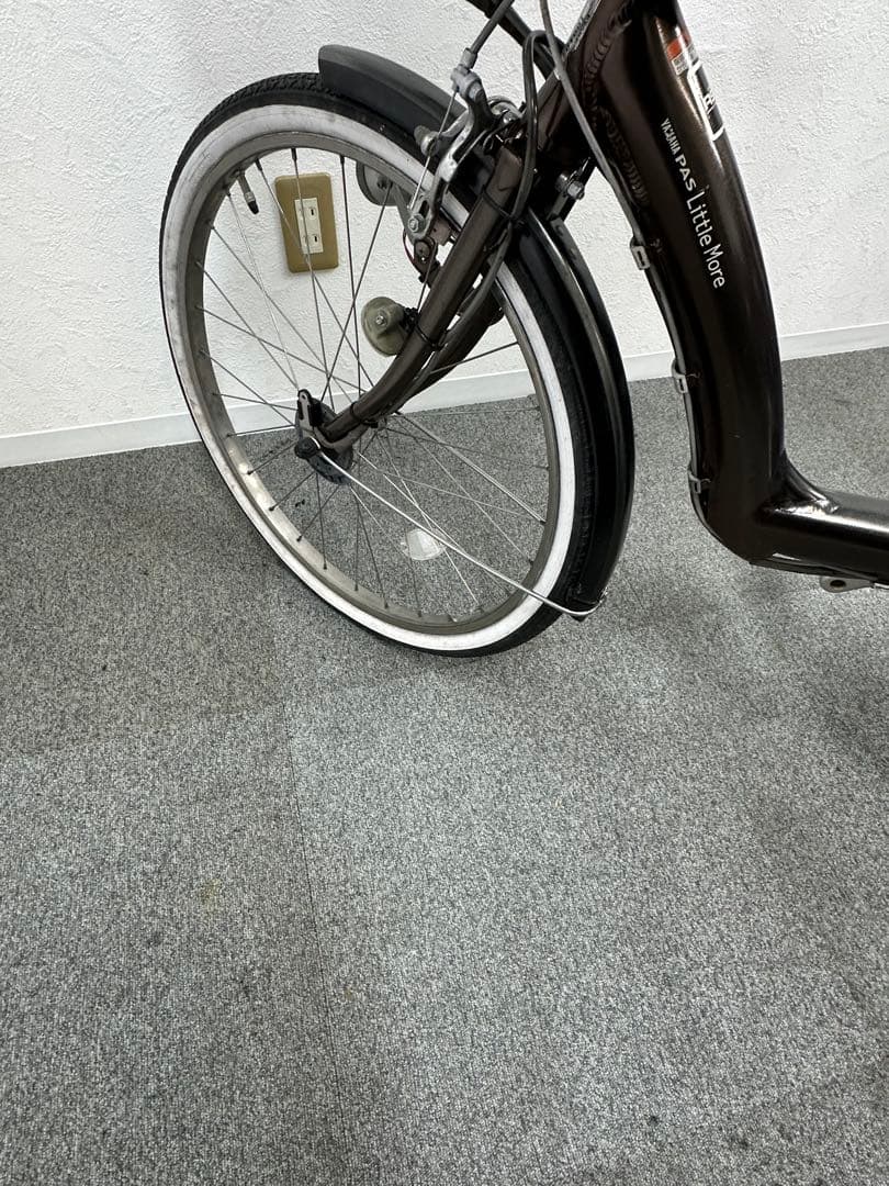 ヤマハpas little more 子供乗せシート付き電動自転車　大型カゴ付き
