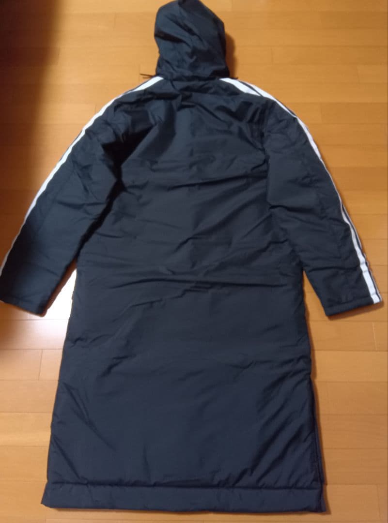 新品adidasアディダスボアキルティングベンチコートXL黒ブラック