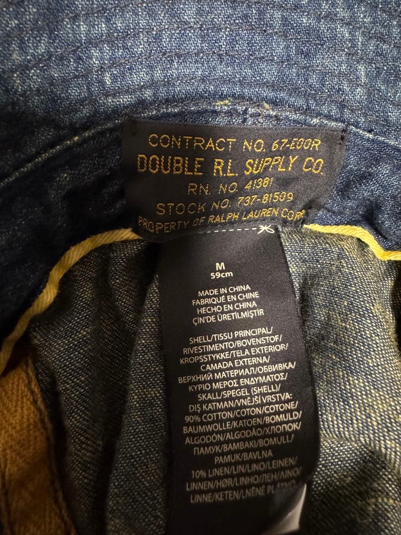 DOUBLE RL デニムハット Mサイズ RRL サファリ ラルフローレン