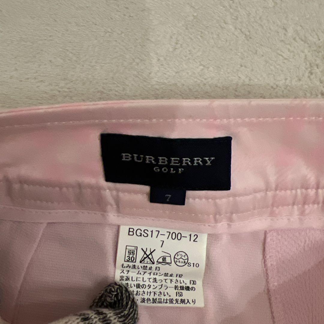 BURBERRYGOLF スカート　インナーパンツ付　ピンク　7号　ノバチェック