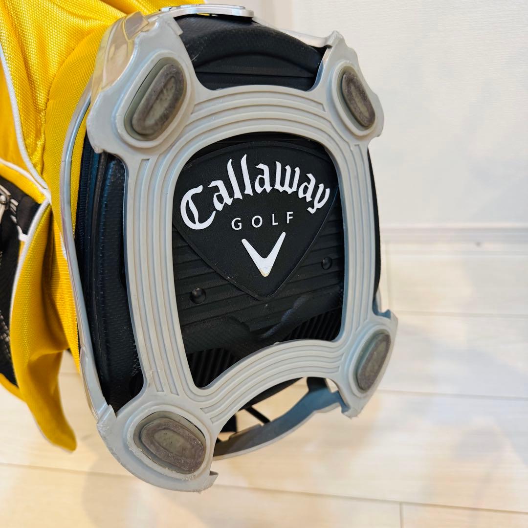 ワ*ン様 Callaway スタンド型キャディバック 軽量 コンパクト イエロー
