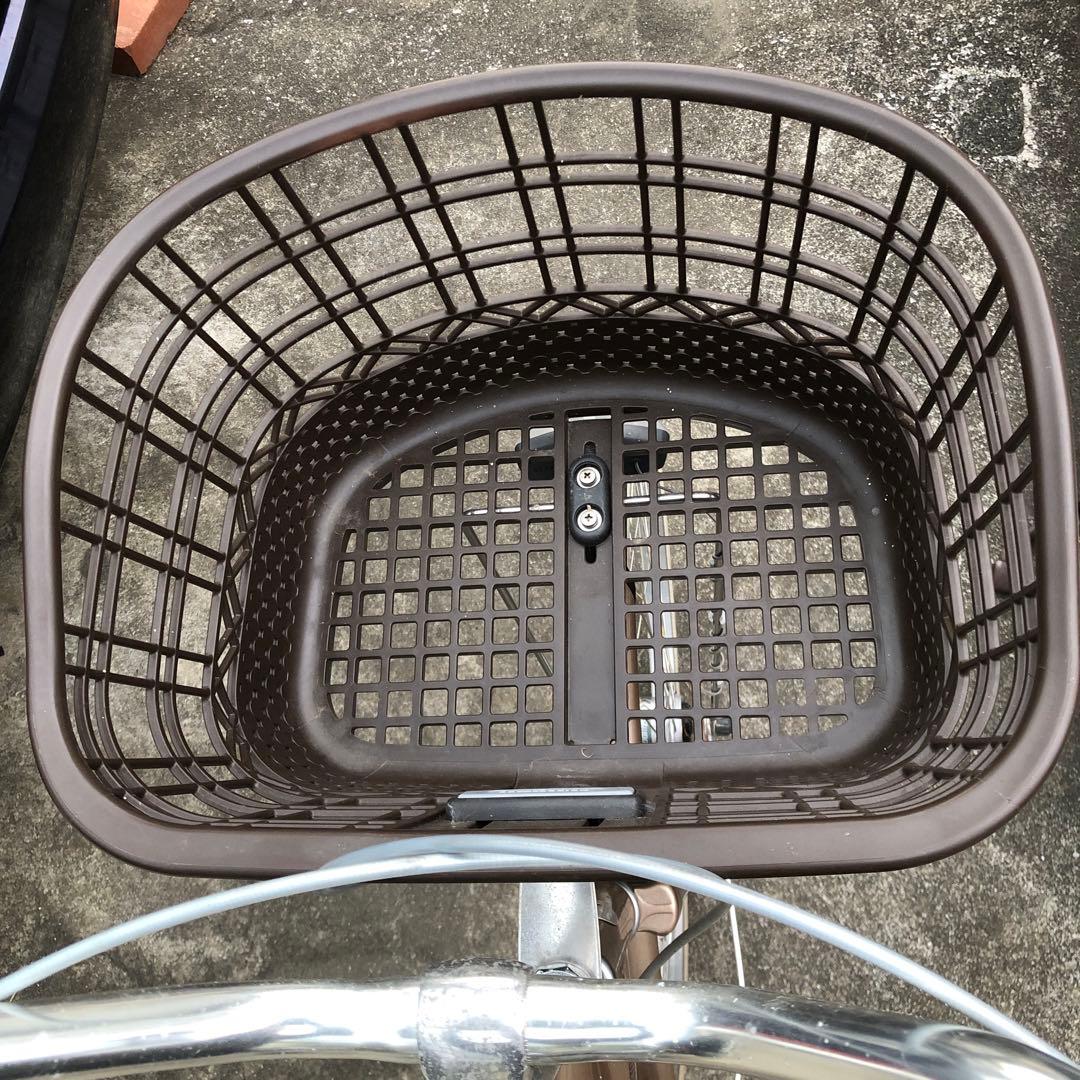 【美品 三島市直接可】ピンク色 前面バスケット付き