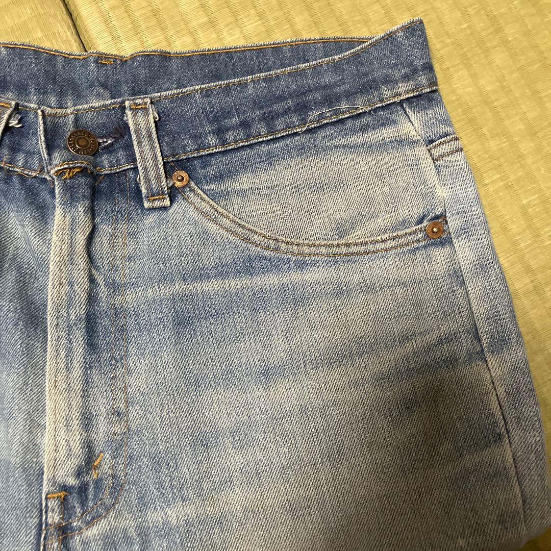 ビンテージリーバイスブーツカットデニムオレンジタブ517
