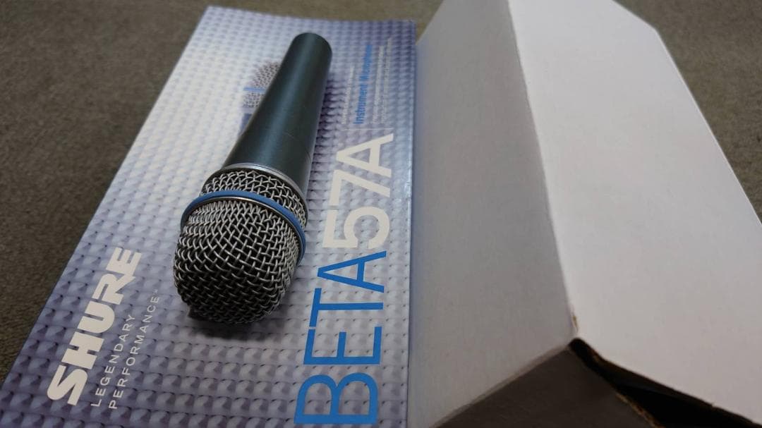 SHURE BETA 57A ダイナミックマイク　箱付き　中古動作品