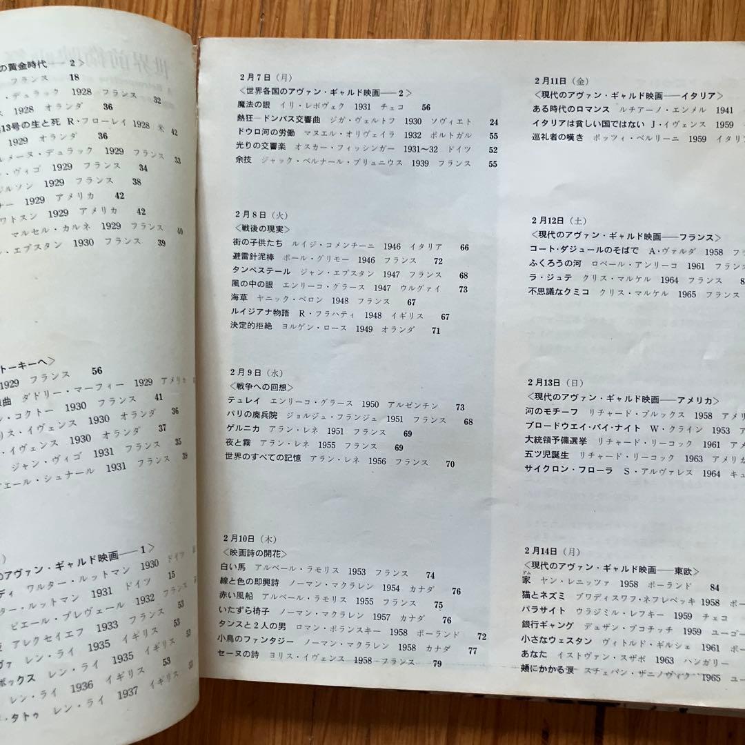 世界前衛映画祭 映画芸術の先駆者たち　資料1.2 1966年