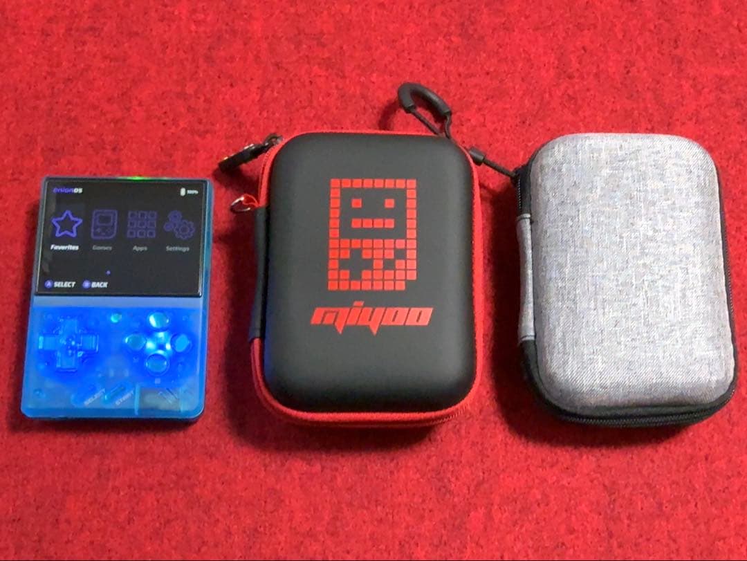 【値下げ】超改造Miyoo Mini V4 メタリックブルー バックライト付き