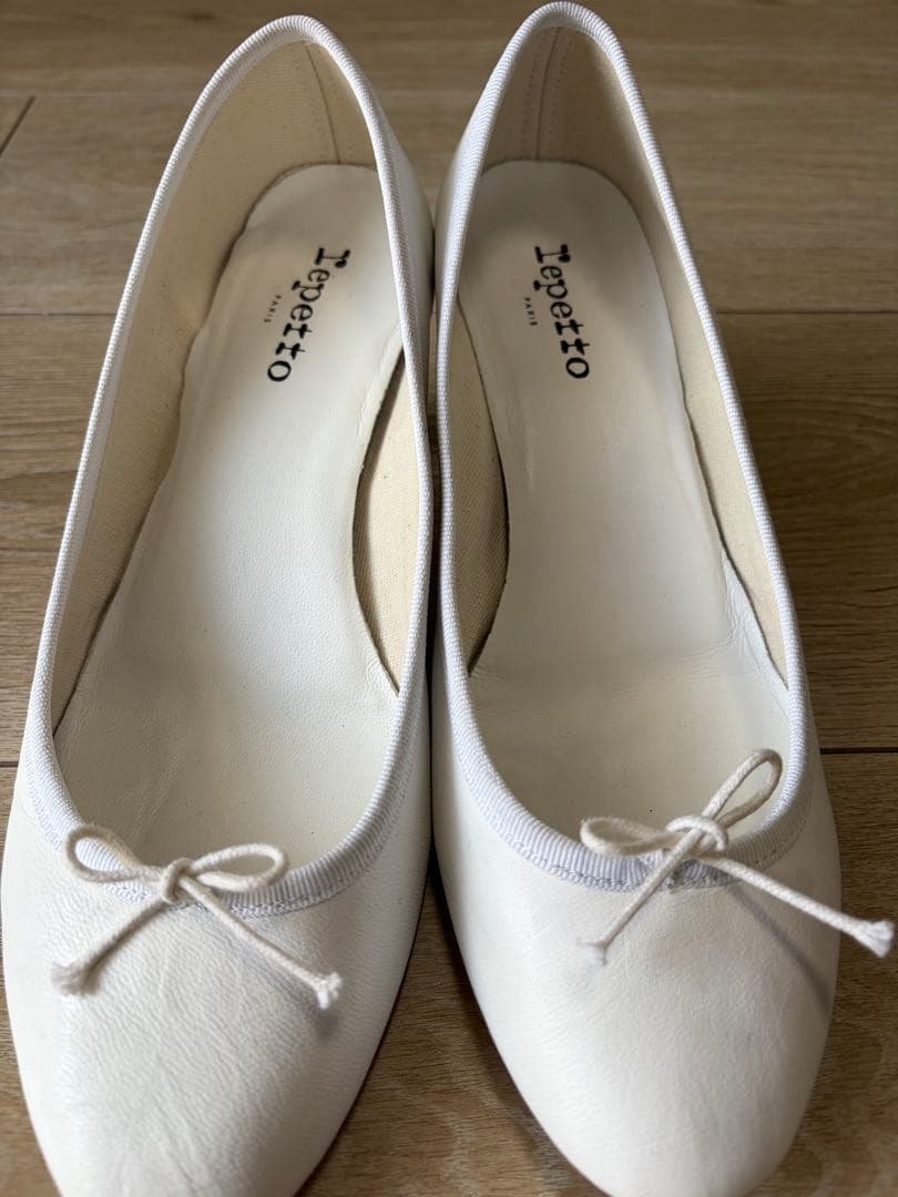 Repetto レペット バレエシューズ 白 レザー 40 25cm