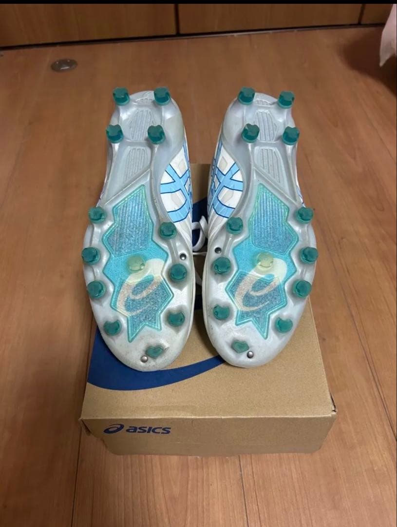 ヒ*タ様 asics PRO サッカーシューズ 24.5cm ホワイト/ブルー