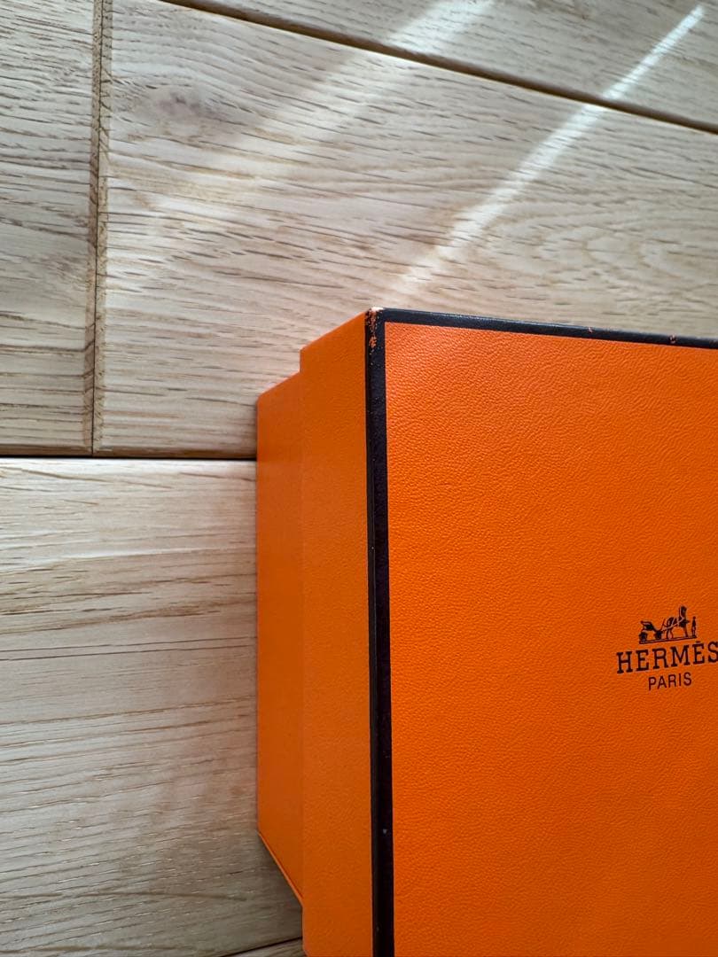 【HERMES 】オレンジ ギフトボックス 中型 木製収納ケース付き