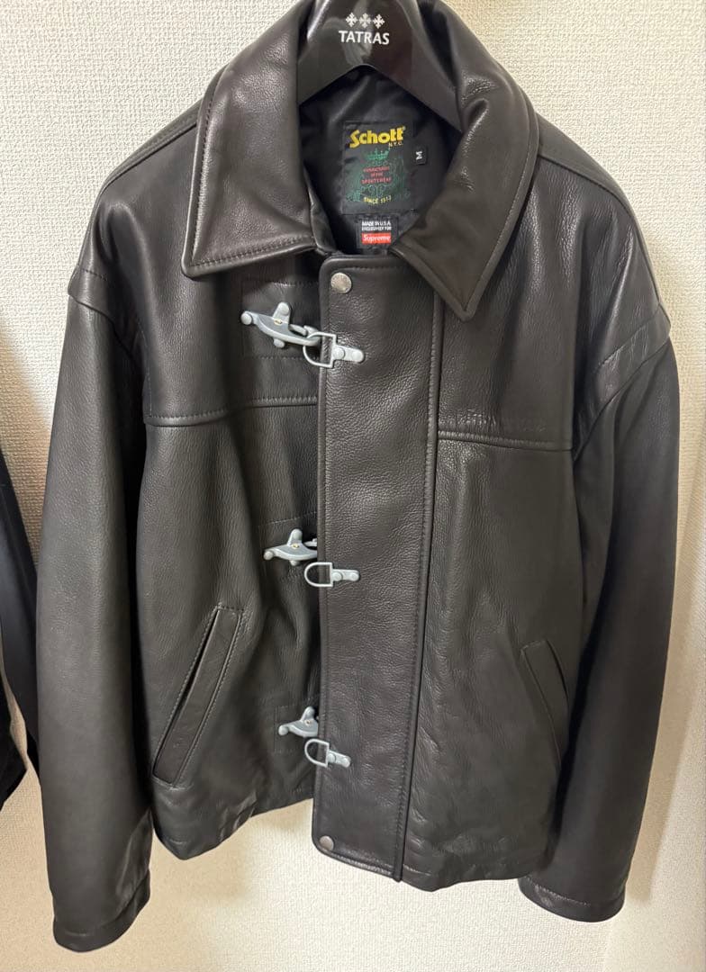 Supreme®/Schott® Leather Clip Jacket M
