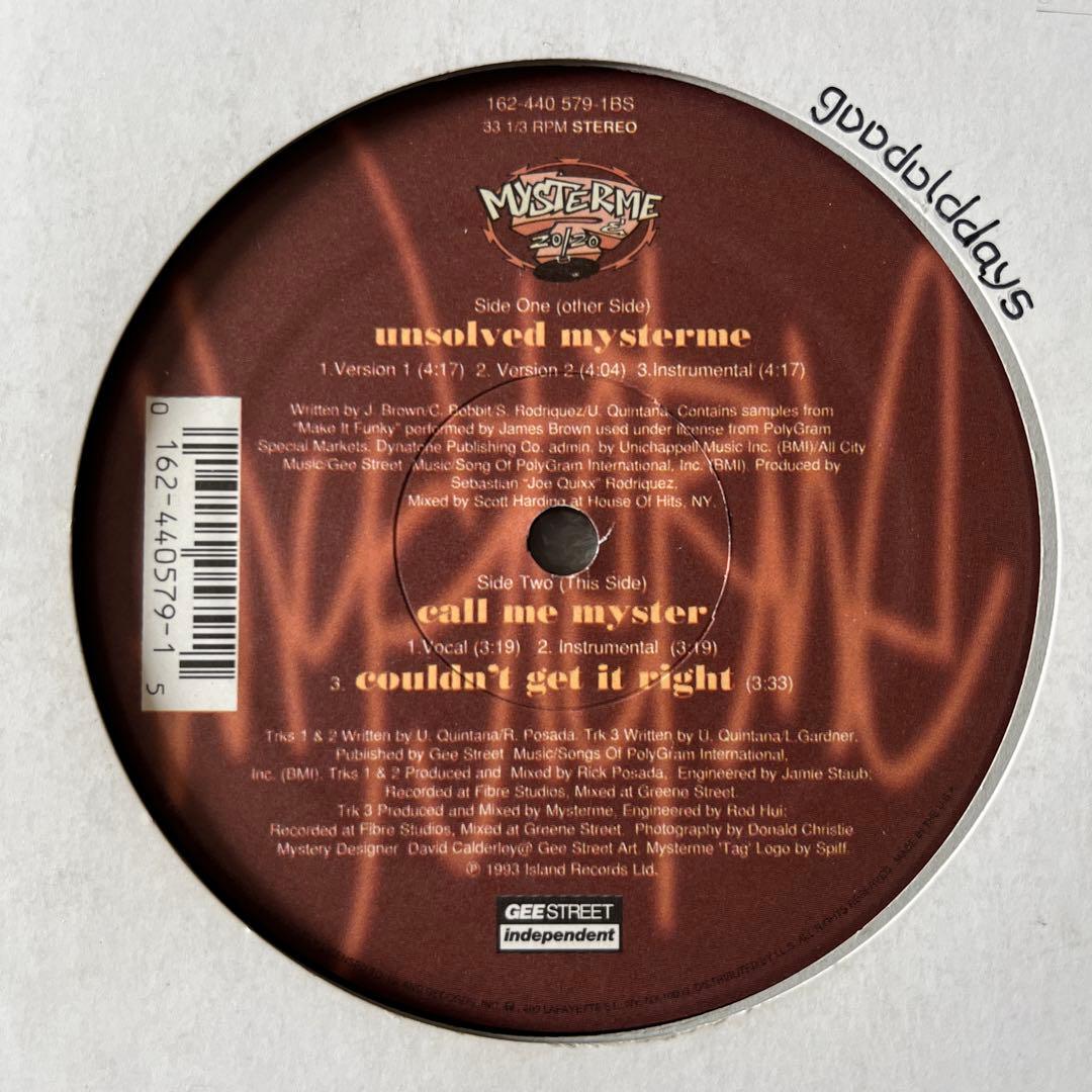 洋楽 Mysterme & DJ 20/20 - Unsolved Mysterme