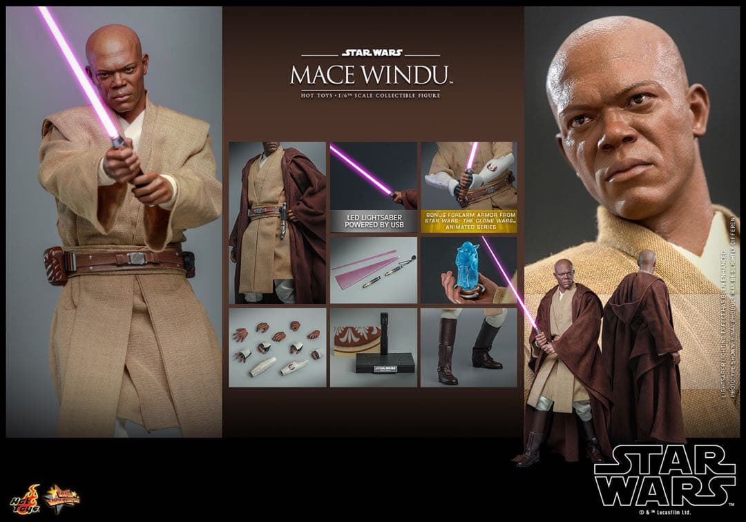 ホットトイズ　ムービー・マスターピース　スター・ウォーズ　メイス・ウィンドゥ