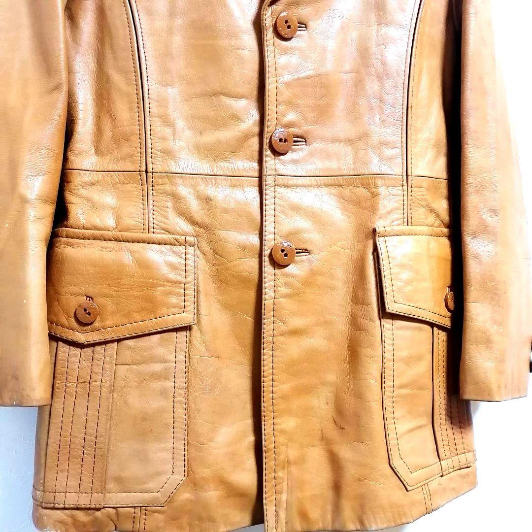 70s カウレザージャケット　ウエスタン 　ヒッピー