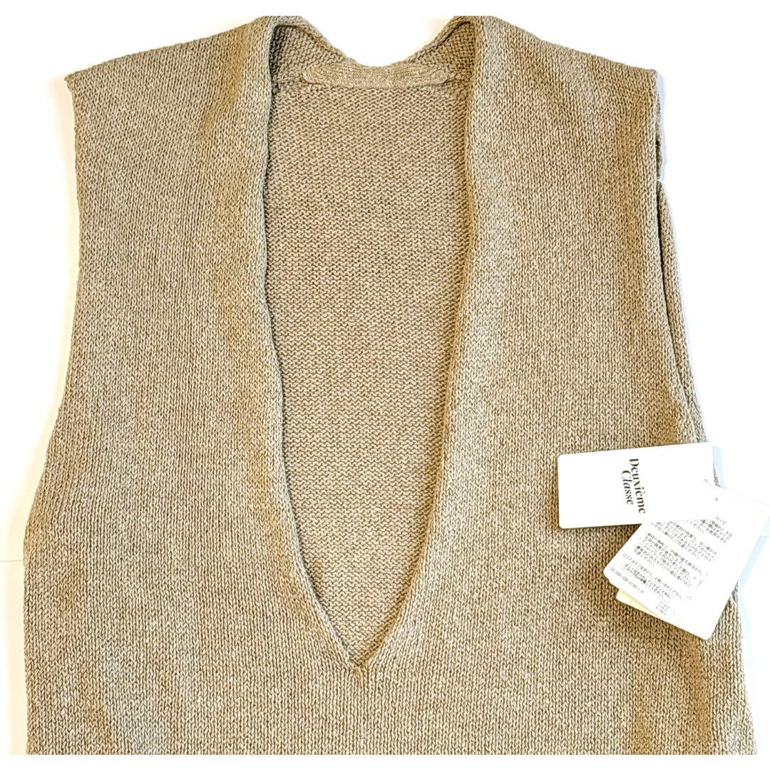 ドゥーズィエムクラス Lily Linen Vネック ベスト