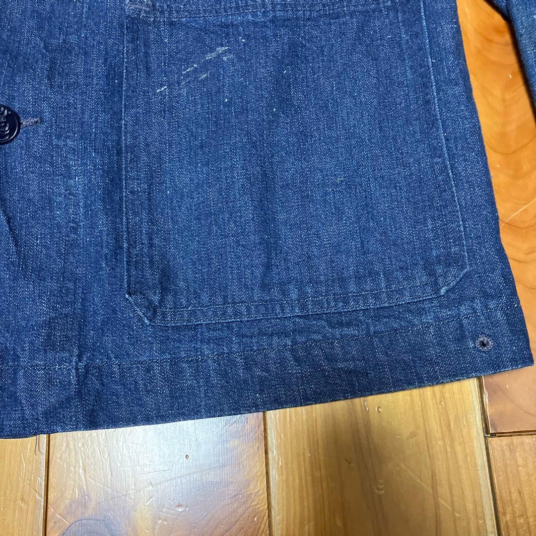us navy 40s デニムショールカラージャケット