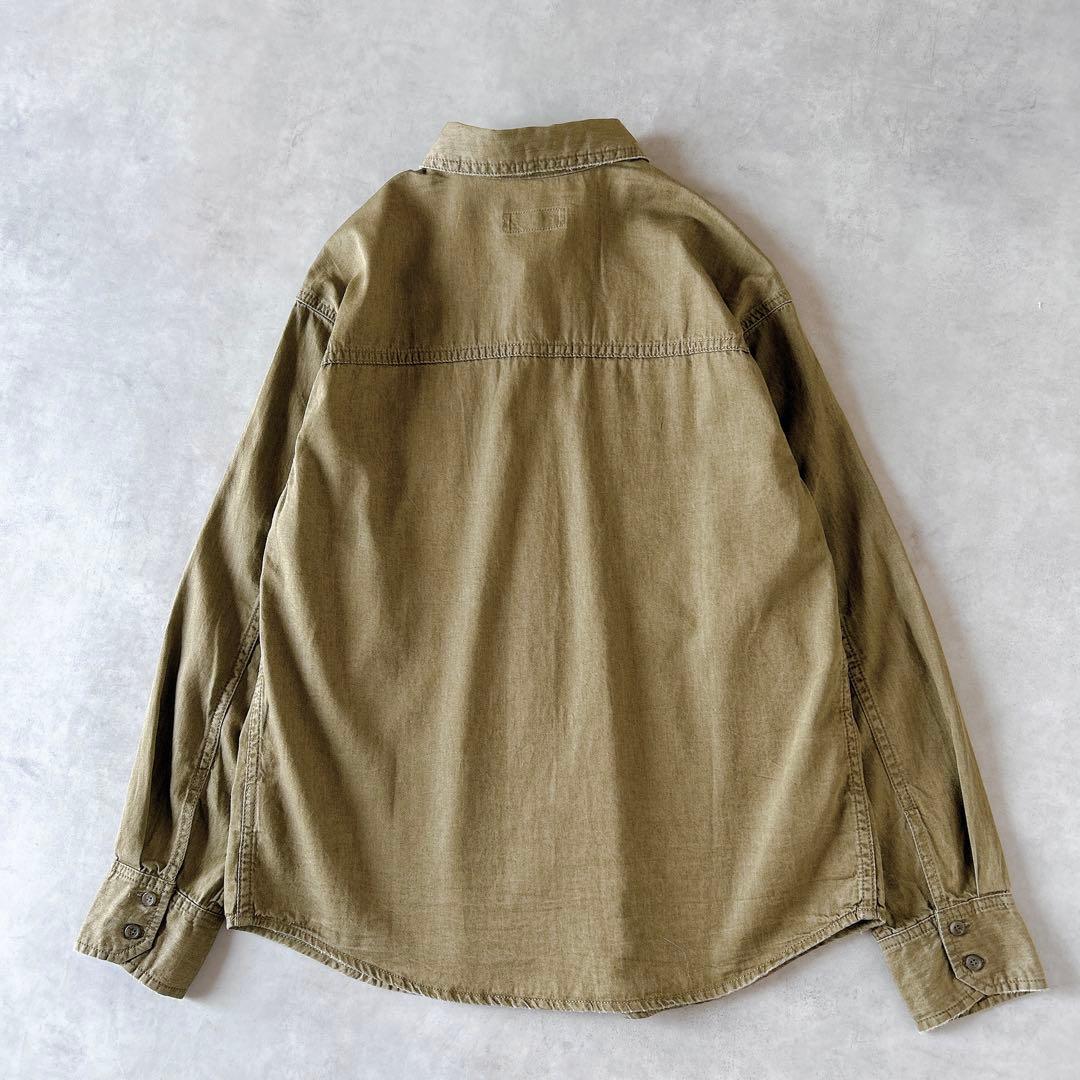 25SS☆スピックアンドスパン ライトオンスデニムシャツ コットン　ベージュ