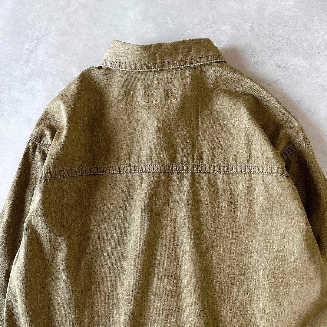25SS☆スピックアンドスパン ライトオンスデニムシャツ コットン　ベージュ
