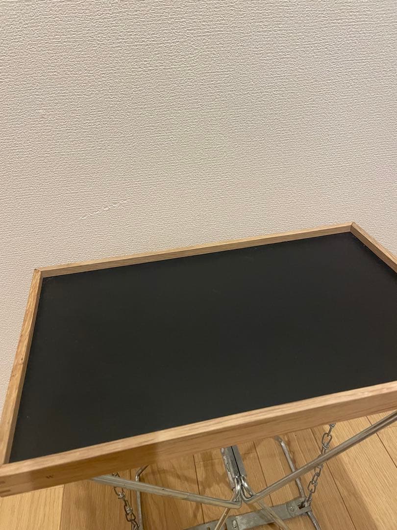 【中古】Universal Stool - Silver & Wood Tray