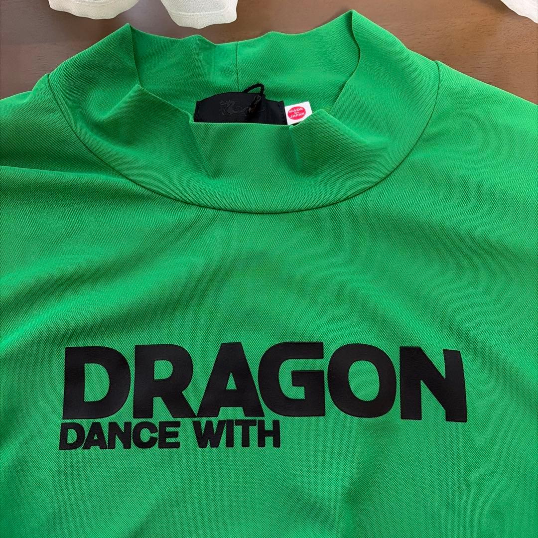 ダンスウィズドラゴン　長袖シャツ 緑色 モックネック