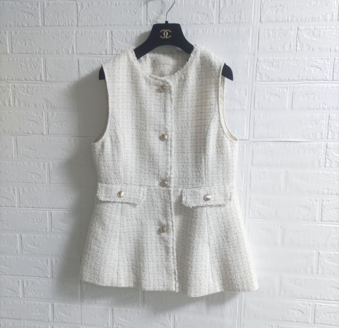 専用✨any SiS　エニィスィス ファンシーツイードペプラム ジレ　ベスト