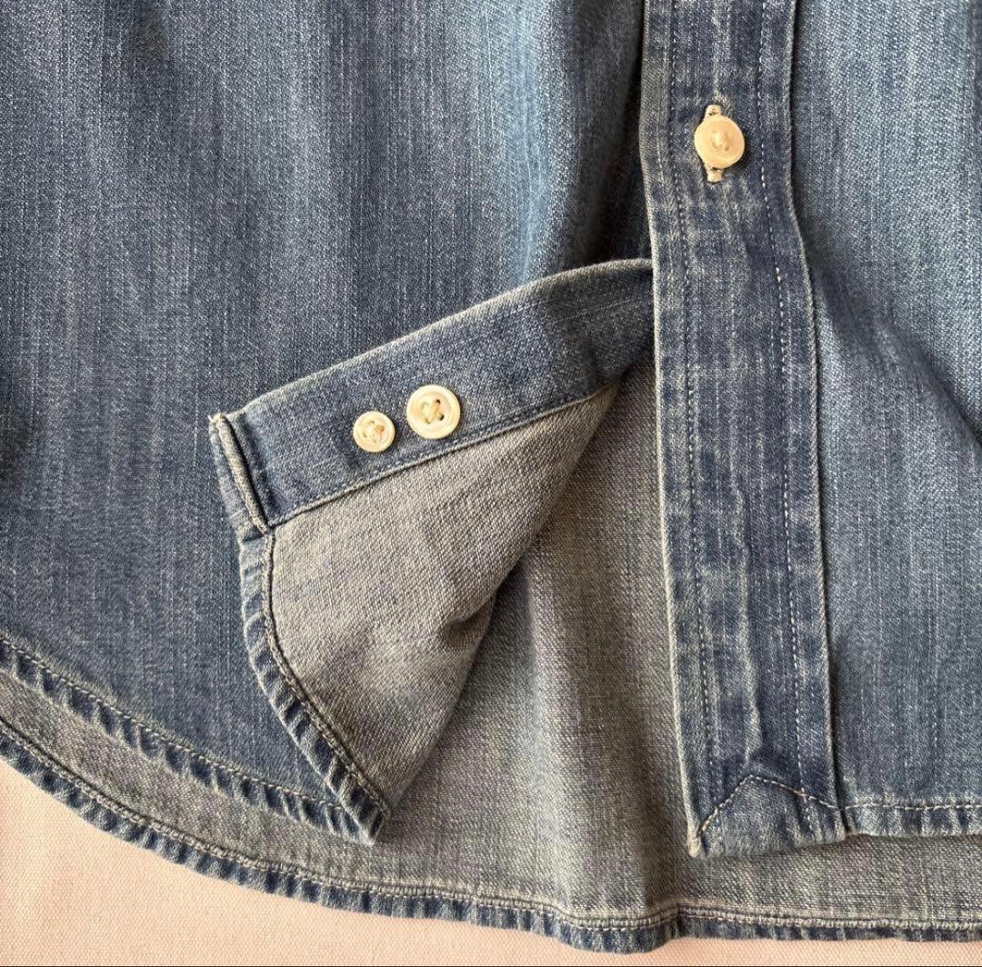 B374新品Polo Ralph Laurenシャンブレーシャツ長袖デニム(M)