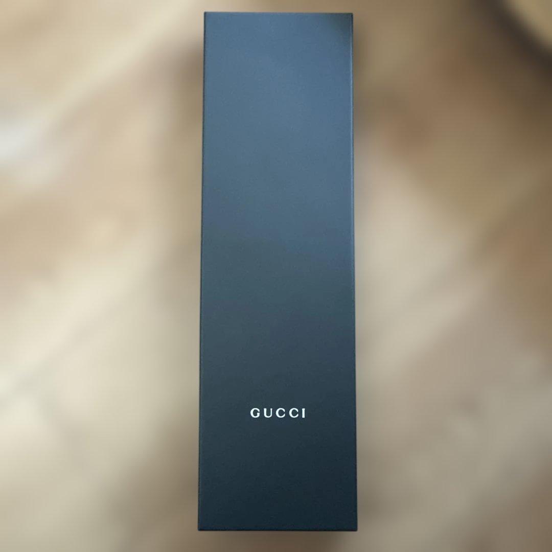 ［新品未使用箱入り］GUCCI グレー 幾何学模様 ネクタイ