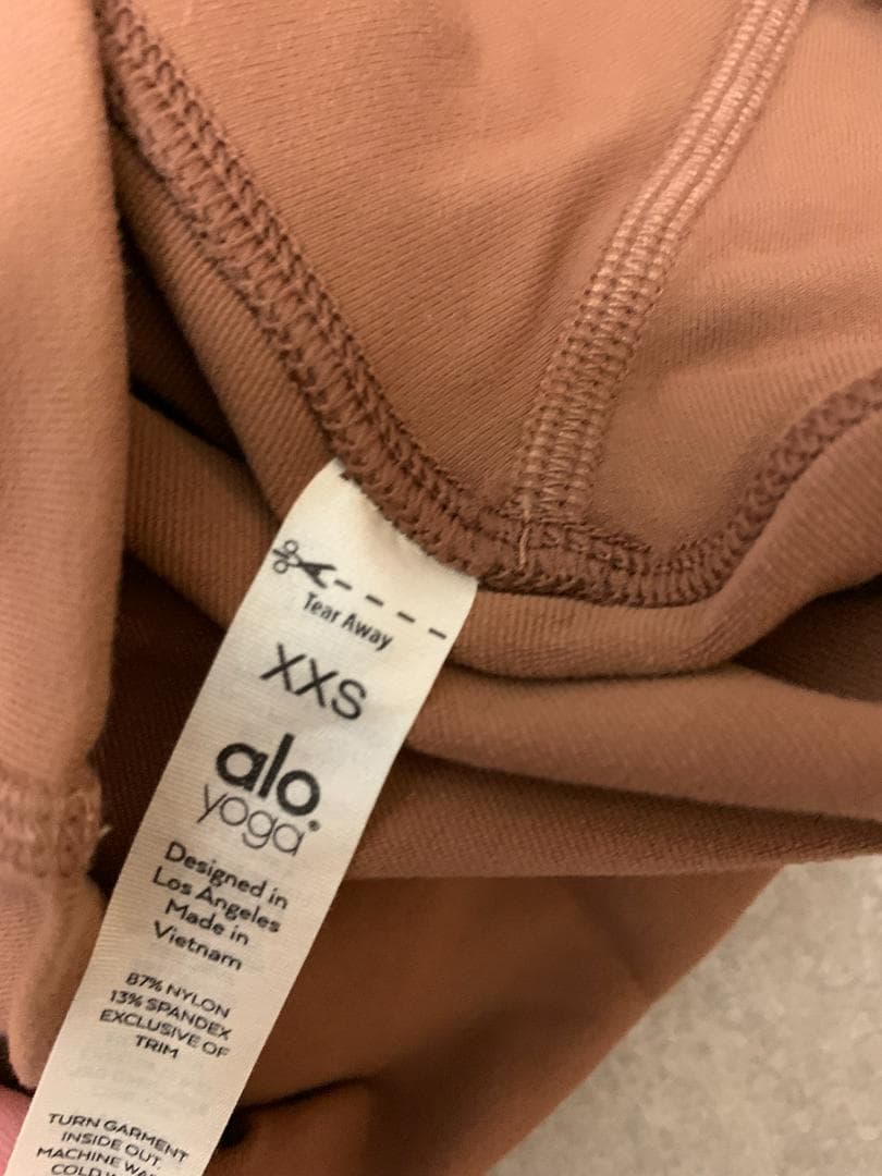 alo yoga ブラウン ハイウエスト　レギンス XXS