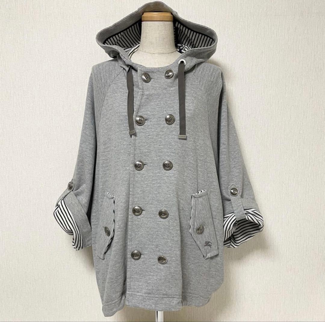 BURBERRY LONDON フード付きスウェットポンチョ38