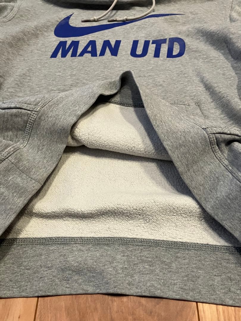 NIKE マンチェスターU パーカー グレー ビッグロゴ サッカー