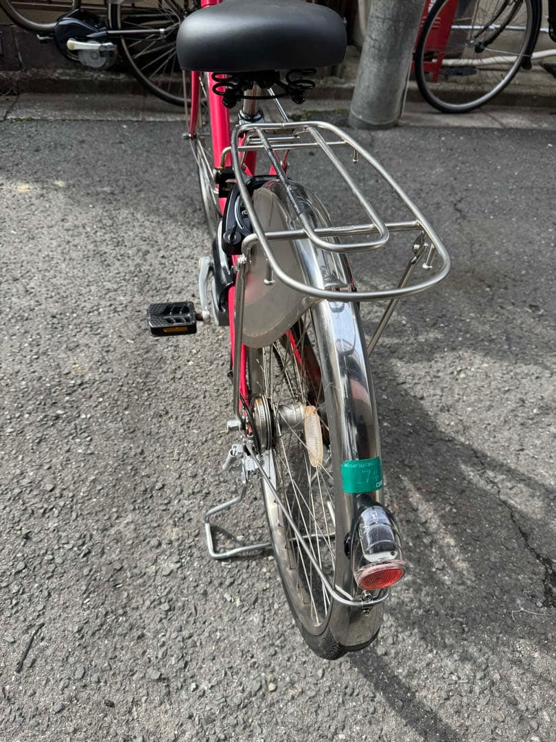 電動アシスト自転車 赤 バッテリー充電器付