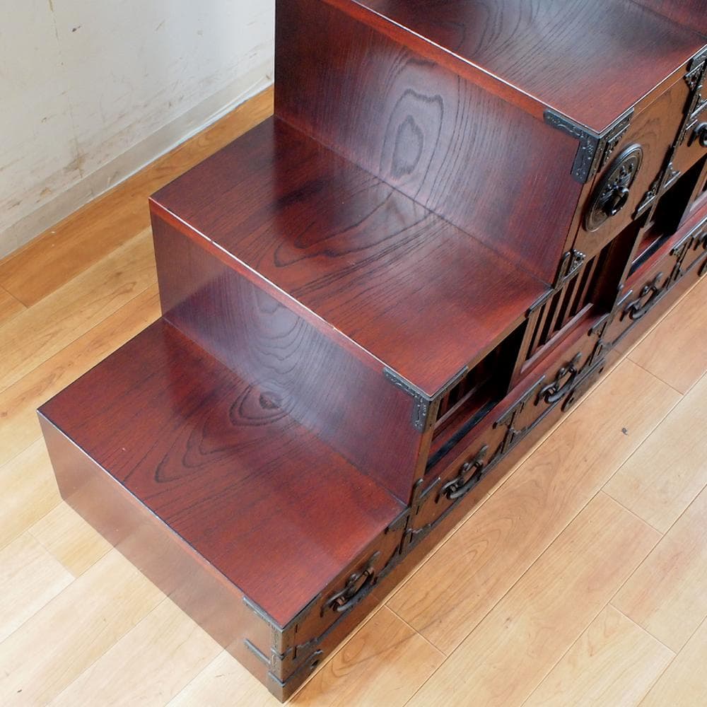 岩谷堂箪笥 No.886 階段箪笥 かくし付き 定価64.8万 ZR23621