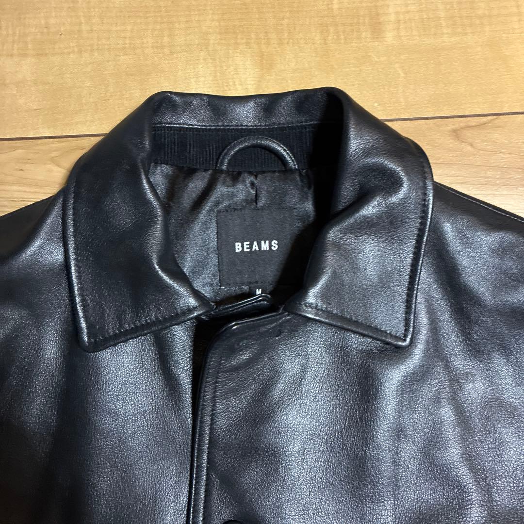 BEAMS レザー カーコート ブルゾン 23AW