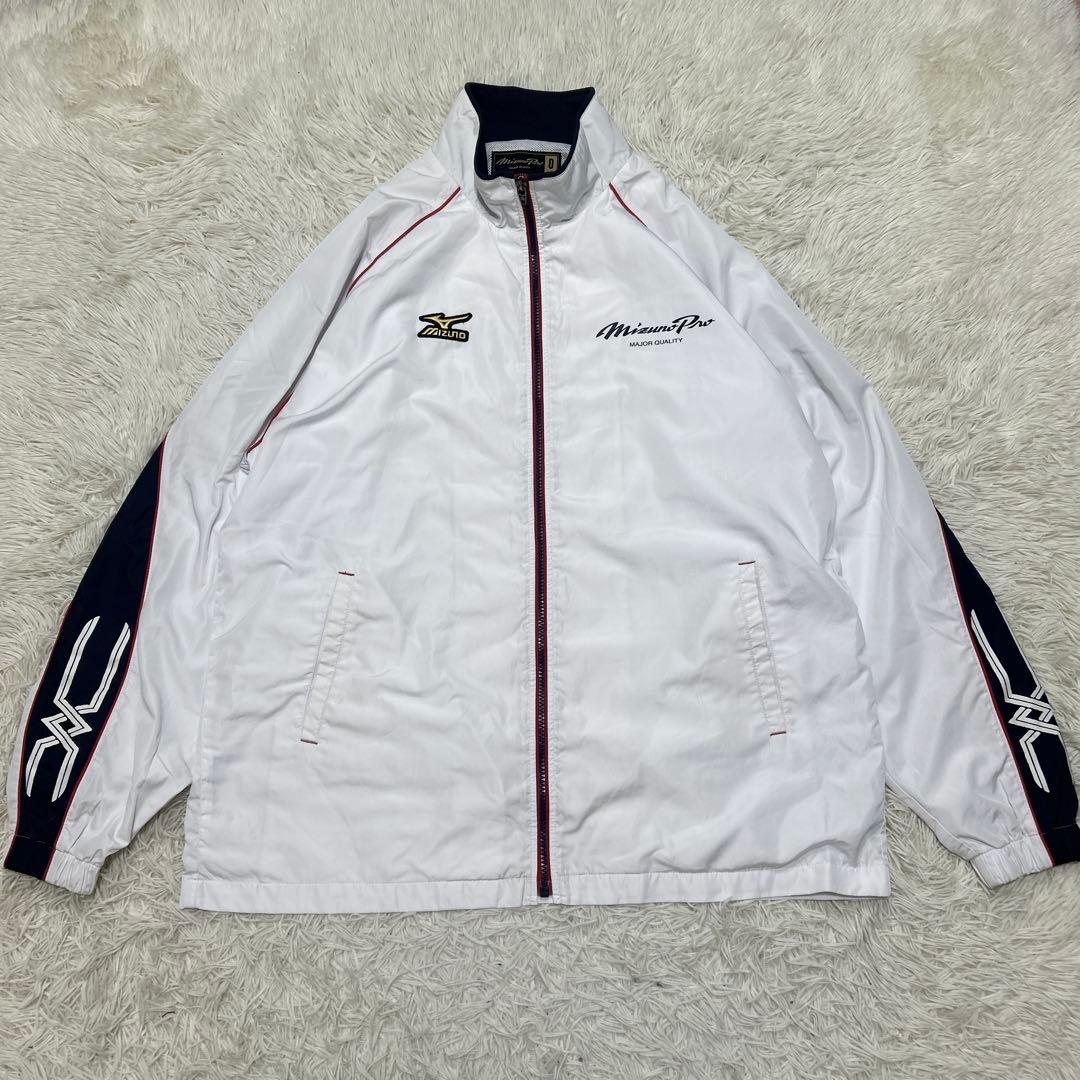 MIZUNO PRO ウィンドブレーカー　上下セット　セットアップ　白　XL