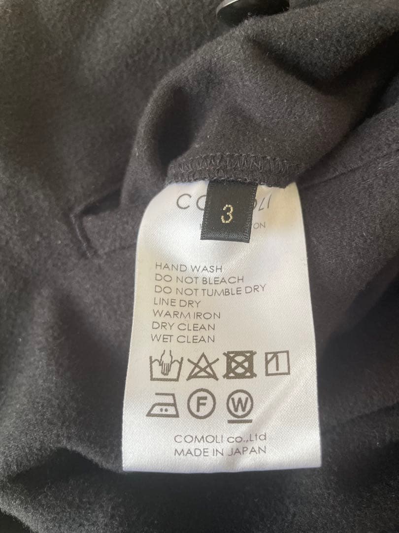 comoli コモリ 20aw モールスキンジャケット　パンツ　セットアップ　黒