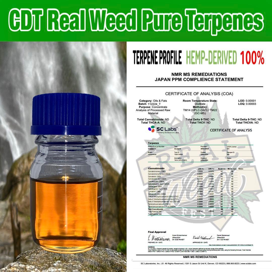 リラクゼーショングッズ CDT Real Weed Pure Terpenes CBN CBG CBD