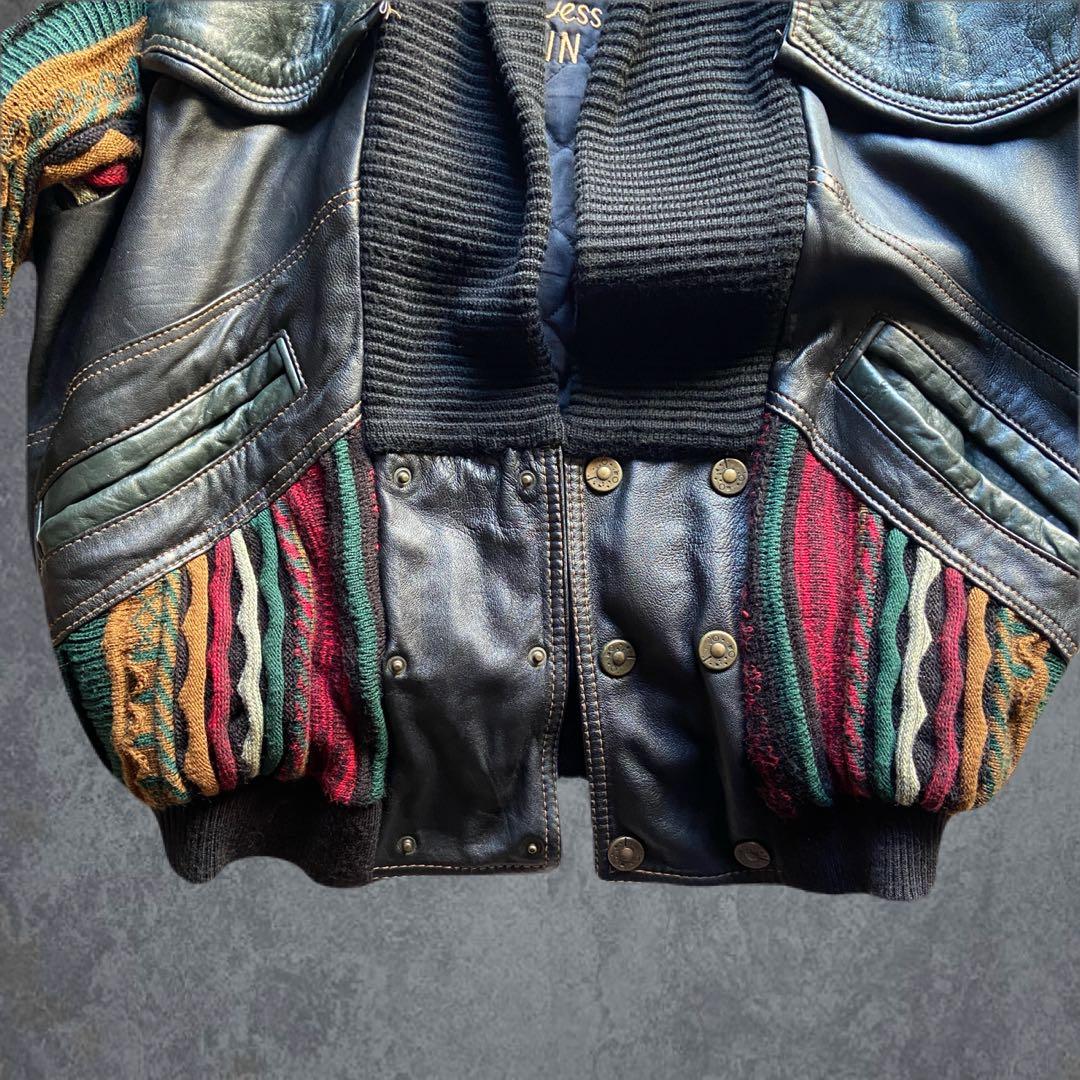 ジャケット・アウター 90s 00s vintage euro leather blouson y2k