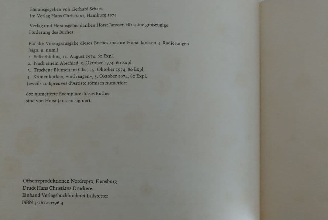 洋書 ホルスト・ヤンセン作品集 図録 画集 Horst Janssen