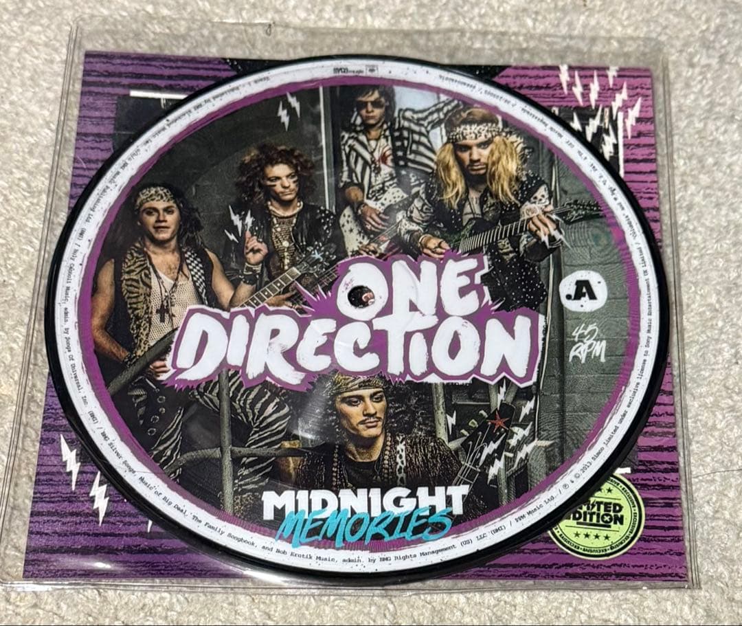 One Direction Midnight Memories ピクチャー盤7\"