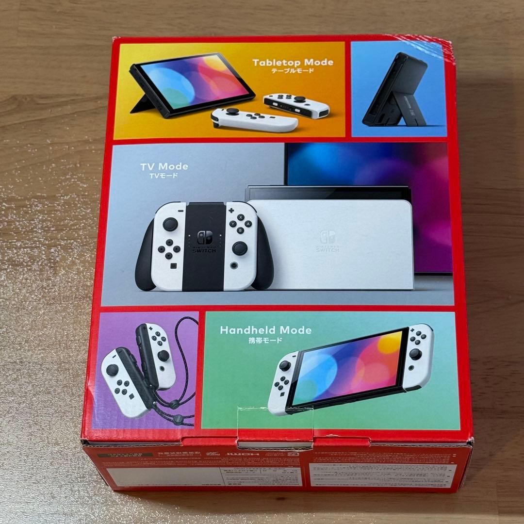 7-135【美品】Switch 本体 有機EL Joy-Con ホワイト 箱付き