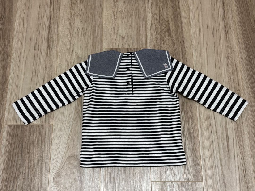 familiar セーラー襟　テリア　長袖Tシャツ 90cm