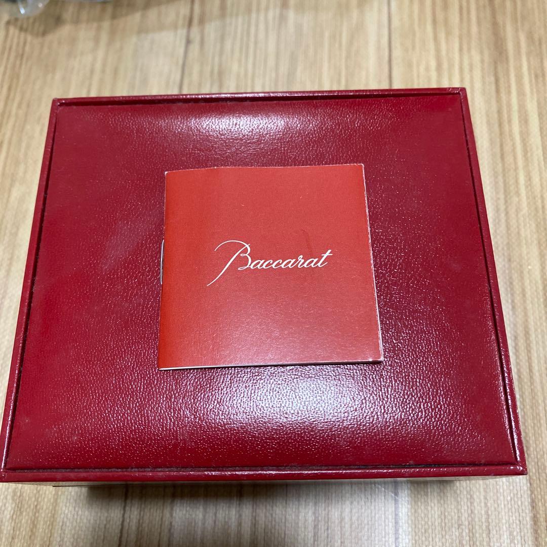 Baccarat 赤と黒のガラス製 蝶の置物