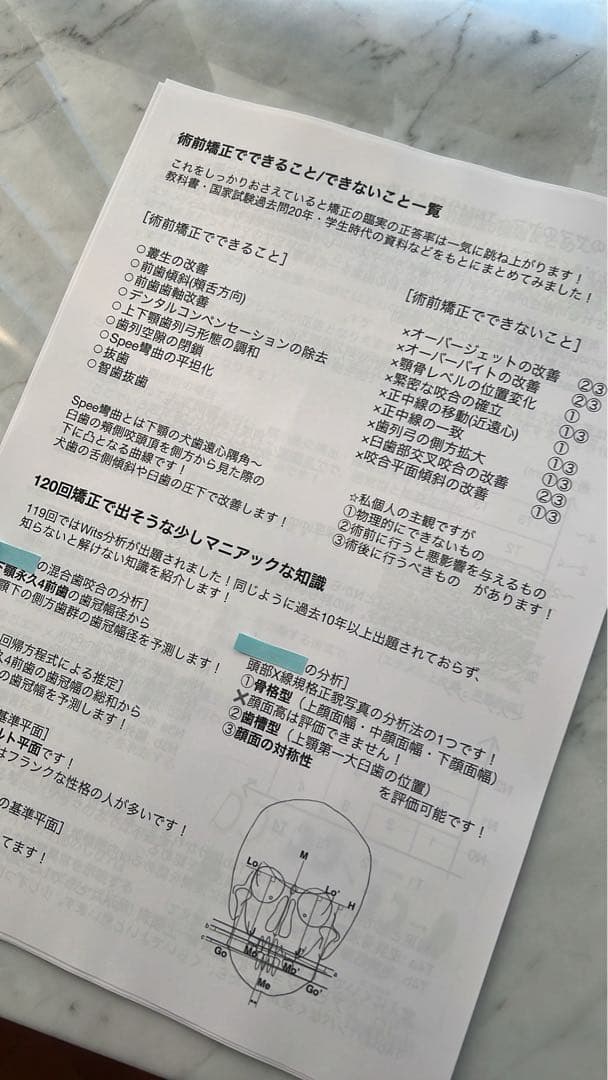120回歯科医師国家試験合否を決める重要資料(全60ページ)【完成版】