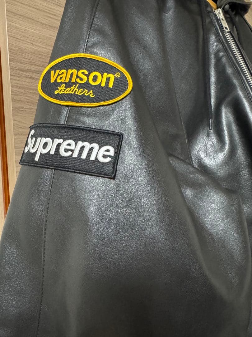ジャケット・アウター Supreme Vanson Leathers Hooded Jacket