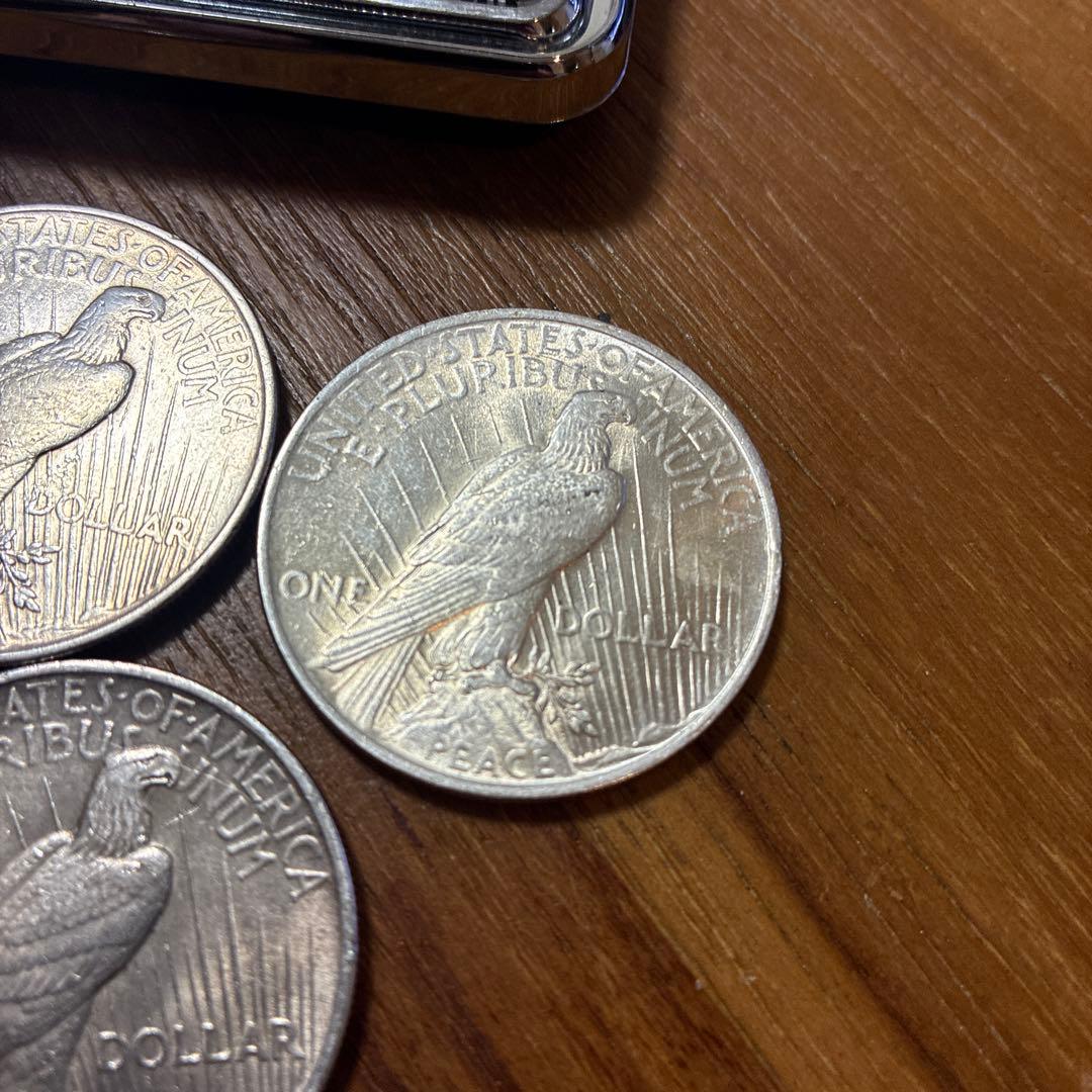 コ*ア様 1922年・1924年 平和銀貨 3枚セット