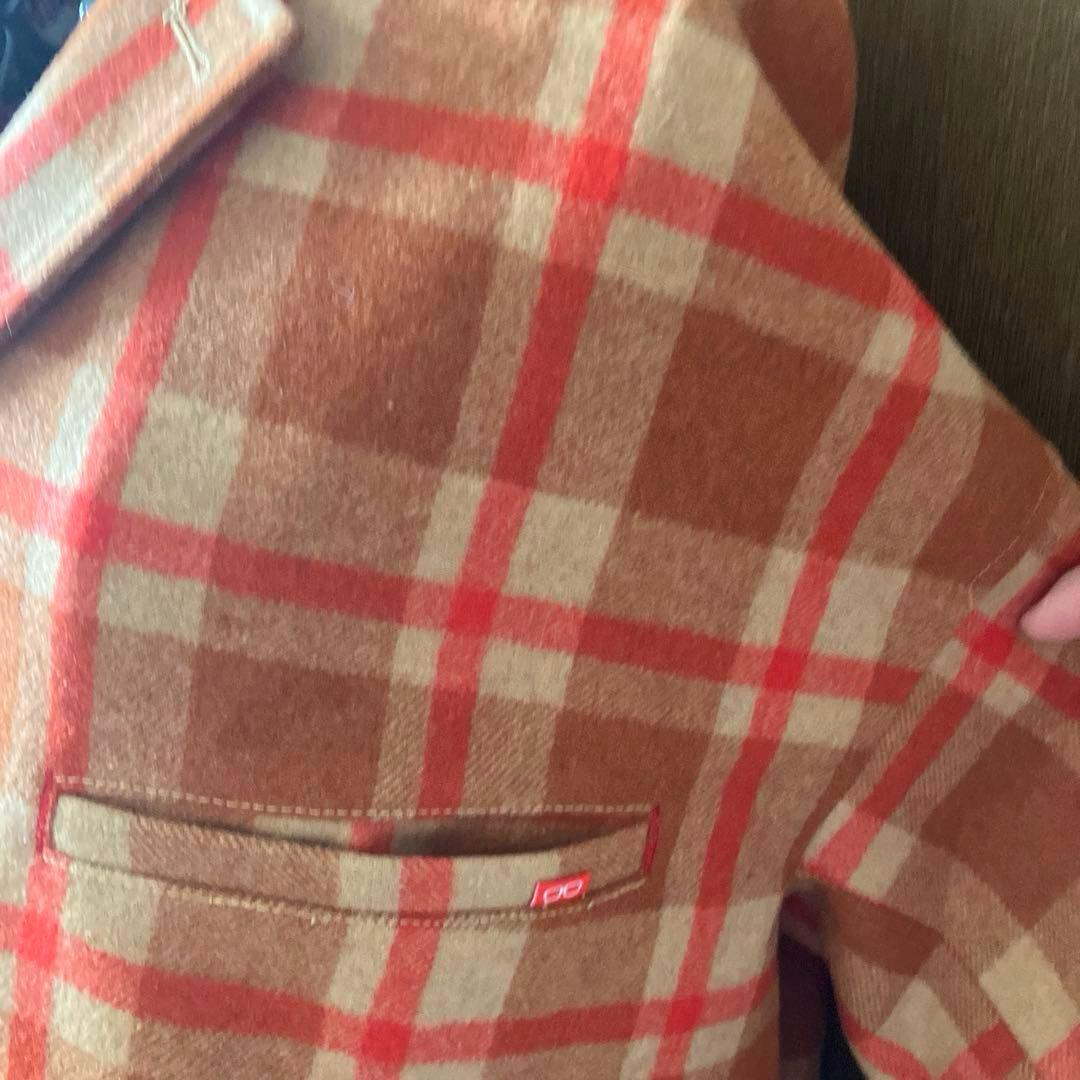 【未使用タグ付き】 河谷シャツ　ロングコート　✨ブロックくずし✨