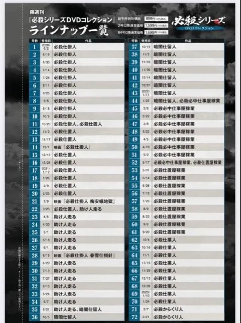 必殺シリーズ DVDコレクション 1~144巻セット
