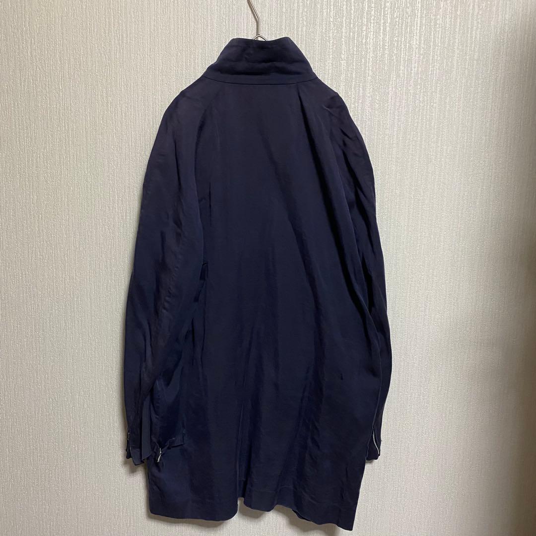 90's ZUCCA ズッカ　イッセイミヤケ スタンドカラーブルゾンコート　紺M
